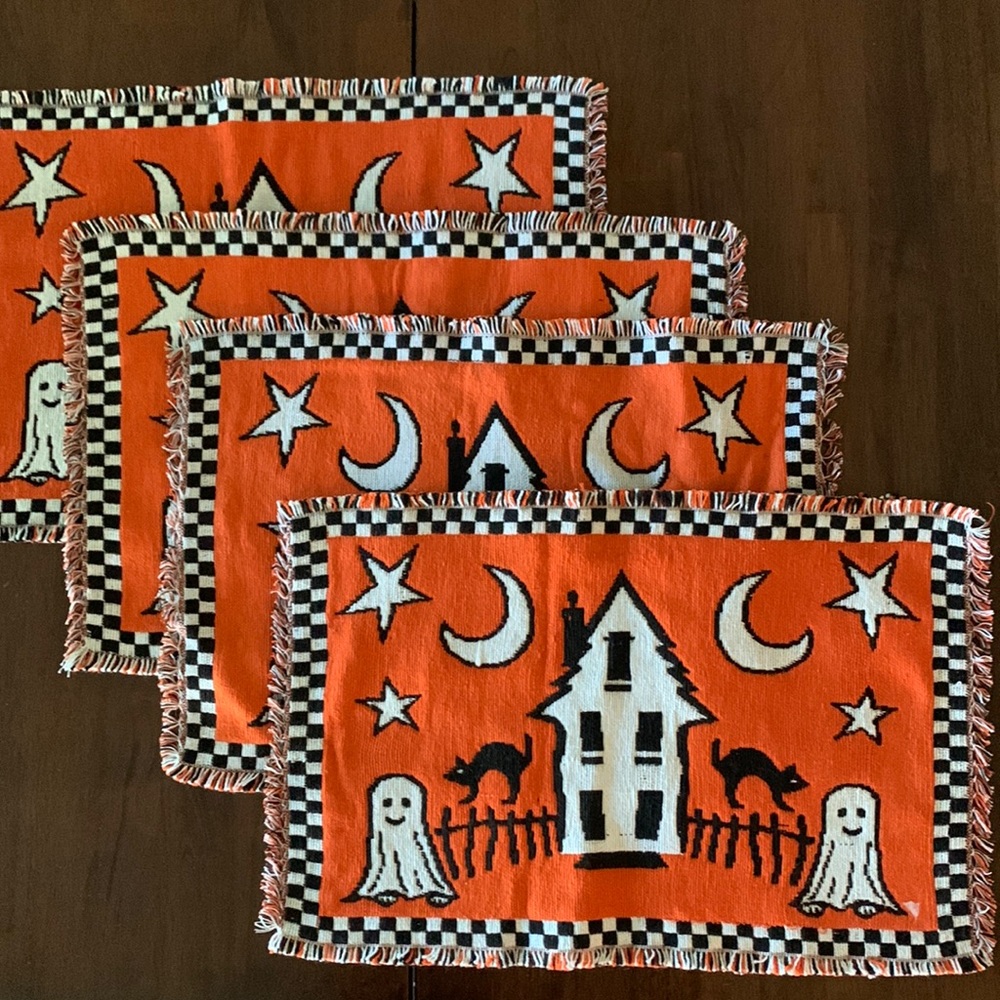 Halloween Place Mat Set of 4 (Reversible)
